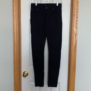 PrAna Black Moto Skinny Jeans Size 2 Tall